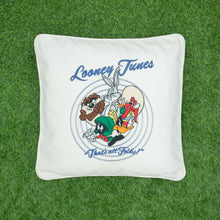 Load image into Gallery viewer, 1994 Looney Tunes Warner Bros “That’s All Folks!” Embroidered Collectible Canvas Cushion Pillow - 19x19”