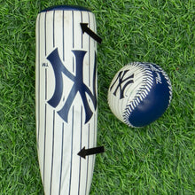 Load image into Gallery viewer, 2008 New York Yankees MLB Rawlings Pin Stripped Mini Softee Bat & Ball Set