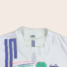 Load image into Gallery viewer, (90’s) Women’s Diadora Tennis Graphic Square Neckline T-Shirt - S