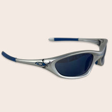 Load image into Gallery viewer, (2000) Oakley XX Twenty FMJ 5.56 Metallic Ice/Iridium Blue Lens Sport Sunglasses - One size