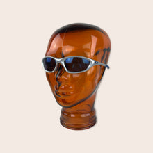 Load image into Gallery viewer, (2000) Oakley XX Twenty FMJ 5.56 Metallic Ice/Iridium Blue Lens Sport Sunglasses - One size