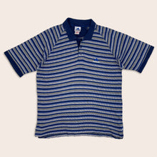 Load image into Gallery viewer, (90’s) Adidas Golf Navy Stripe Polo Shirt - XL