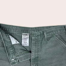 Load image into Gallery viewer, Vintage Carhartt Denim Green Carpenter Shorts - 32”