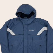 Load image into Gallery viewer, Champion Embroidered Two Tone Fleece Lined Hooded Parka Coat Jacket - XXL