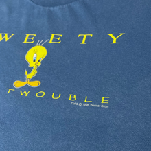 Load image into Gallery viewer, 1996 Tweety Pie ‘100% trouble’ Looney Tunes Warner bros t-shirt