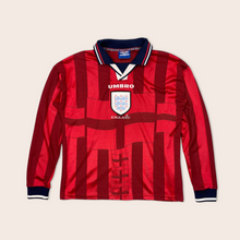 Load image into Gallery viewer, 1997/98 England Umbro ‘98 World Cup Long-sleeve Away Football Shirt - S (YXL)