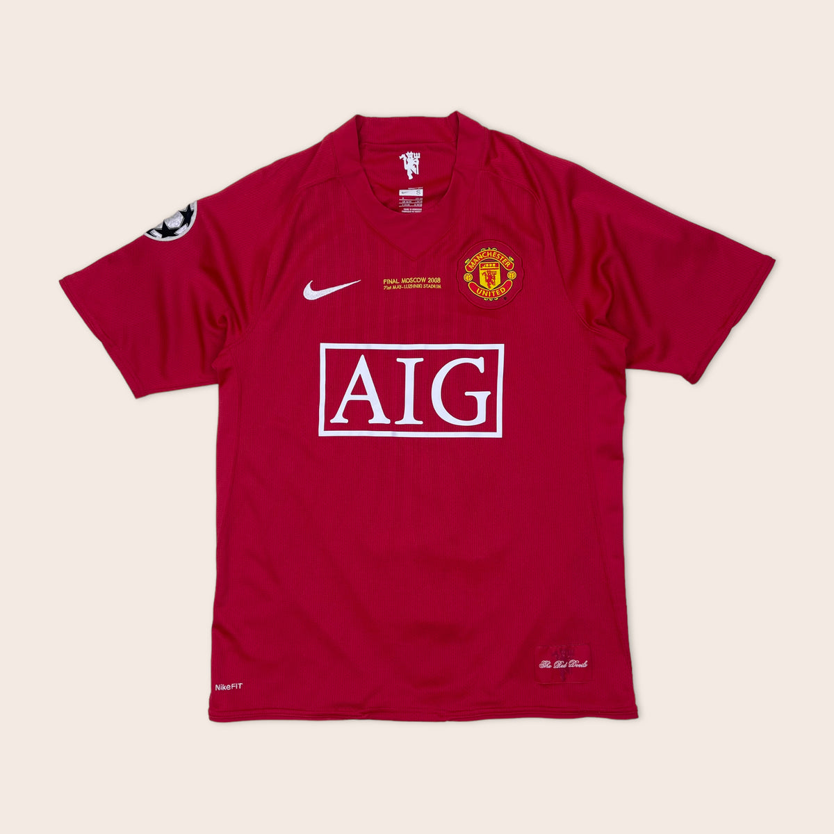 2008) Manchester United Rooney No.10 2008-09 UCL Moscow Final Home 