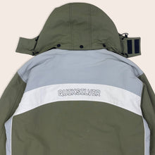 Load image into Gallery viewer, Quicksilver X Series Embroidered Spell Out Three Tone Waterproof Ski Hooded Parka Jacket - M
