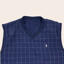 Load image into Gallery viewer, Polo Golf Ralph Lauren Checked Blank Reversible Embroidered Logo V-Neck Gilet Pullover Vest Jacket - L
