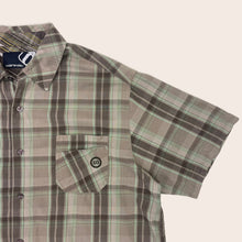 Load image into Gallery viewer, Animal Embroiderd Pocket Logo Checked Short Sleeve Shirt - L/XL
