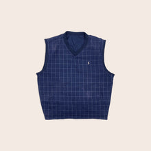 Load image into Gallery viewer, Polo Golf Ralph Lauren Checked Blank Reversible Embroidered Logo V-Neck Gilet Pullover Vest Jacket - L
