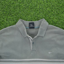 Load image into Gallery viewer, (2001) Nike Small Swoosh Embroidered Chest Stripe Short Sleeve Sage Green Polo Shirt - L
