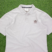 Load image into Gallery viewer, Adidas Originals Trefoil Embroidered Short Sleeve Grey Polo Shirt - XL/XXL
