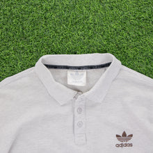 Load image into Gallery viewer, Adidas Originals Trefoil Embroidered Short Sleeve Grey Polo Shirt - XL/XXL
