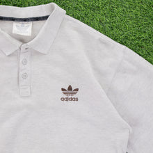 Load image into Gallery viewer, Adidas Originals Trefoil Embroidered Short Sleeve Grey Polo Shirt - XL/XXL
