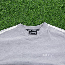 Load image into Gallery viewer, (1996) Adidas 3-Stripe Spell Out Embroidered Grey T-Shirt - L
