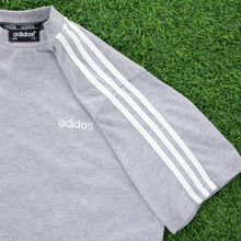 Load image into Gallery viewer, (1996) Adidas 3-Stripe Spell Out Embroidered Grey T-Shirt - L
