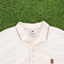 Load image into Gallery viewer, (1997) Nike Tennis Court Embroidered Pinstripe Cream Polo Shirt - XXL
