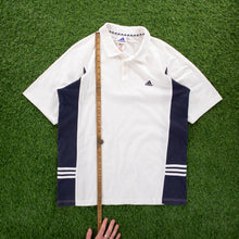 Load image into Gallery viewer, (2002) Adidas 3-Stripe Embroidered White Short Sleeve Polo Shirt - XL
