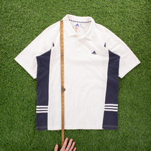 Load image into Gallery viewer, (2002) Adidas 3-Stripe Embroidered White Short Sleeve Polo Shirt - XL
