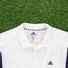 Load image into Gallery viewer, (2002) Adidas 3-Stripe Embroidered White Short Sleeve Polo Shirt - XL
