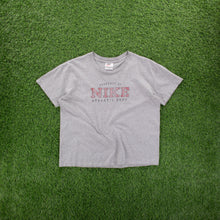 Load image into Gallery viewer, Women’s Nike Athletic Dept Spell Out Graphic Grey T-Shirt - L (12-14)
