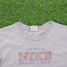 Load image into Gallery viewer, Women’s Nike Athletic Dept Spell Out Graphic Grey T-Shirt - L (12-14)
