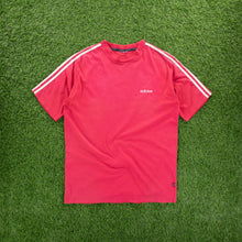 Load image into Gallery viewer, (1997) Adidas 3-Stripe Spell Out Embroidered Pink T-Shirt - L/XL
