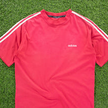 Load image into Gallery viewer, (1997) Adidas 3-Stripe Spell Out Embroidered Pink T-Shirt - L/XL
