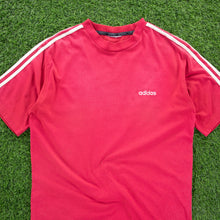 Load image into Gallery viewer, (1997) Adidas 3-Stripe Spell Out Embroidered Pink T-Shirt - L/XL
