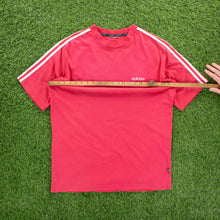 Load image into Gallery viewer, (1997) Adidas 3-Stripe Spell Out Embroidered Pink T-Shirt - L/XL
