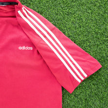 Load image into Gallery viewer, (1997) Adidas 3-Stripe Spell Out Embroidered Pink T-Shirt - L/XL
