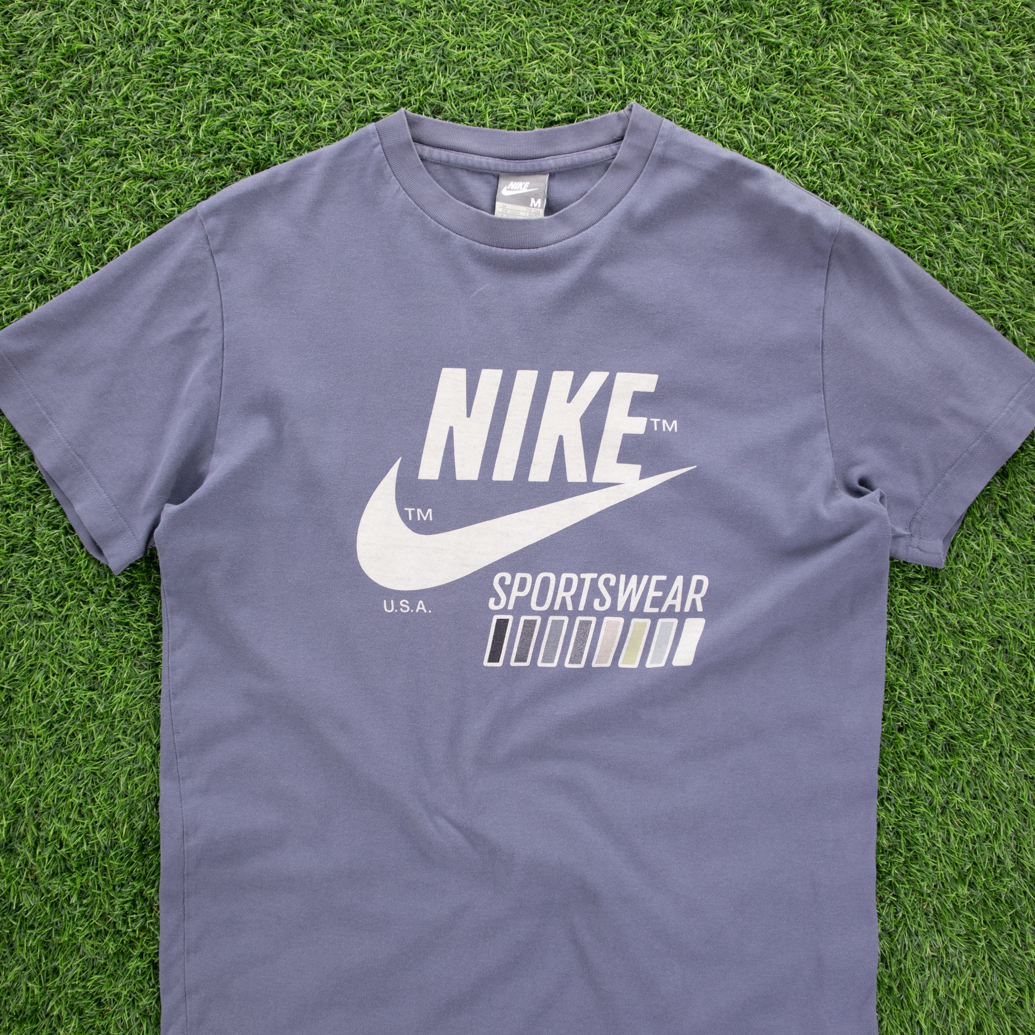NIKE - NIKE SWOOSH/ USA Tee / SHORT SETUP【M】 2007) Nike Large Swoosh USA Sportswear Graphic Blue T-Shirt
