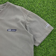 Load image into Gallery viewer, Reebok Small Spell Out Embroidered Grey V-Neck T-Shirt - M/L
