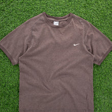 Load image into Gallery viewer, (2007) Nike Small Swoosh Embroidered Brown Ringer T-Shirt - M
