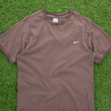 Load image into Gallery viewer, (2007) Nike Small Swoosh Embroidered Brown Ringer T-Shirt - M
