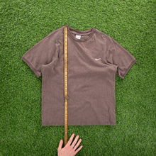 Load image into Gallery viewer, (2007) Nike Small Swoosh Embroidered Brown Ringer T-Shirt - M
