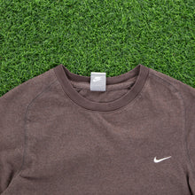 Load image into Gallery viewer, (2007) Nike Small Swoosh Embroidered Brown Ringer T-Shirt - M
