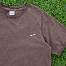 Load image into Gallery viewer, (2007) Nike Small Swoosh Embroidered Brown Ringer T-Shirt - M
