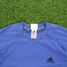 Load image into Gallery viewer, (2000) Adidas 3-Stripe Embroidered Logo Blue T-Shirt - M
