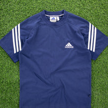 Load image into Gallery viewer, (2000) Adidas 3-Stripe Embroidered Logo Navy T-Shirt - S
