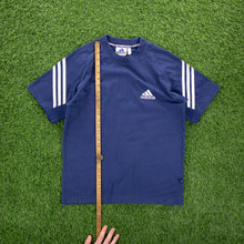 Load image into Gallery viewer, (2000) Adidas 3-Stripe Embroidered Logo Navy T-Shirt - S
