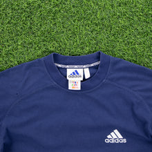 Load image into Gallery viewer, (2000) Adidas 3-Stripe Embroidered Logo Navy T-Shirt - S
