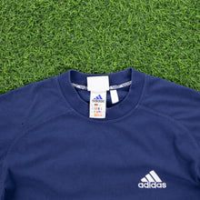 Load image into Gallery viewer, (2000) Adidas 3-Stripe Embroidered Logo Navy T-Shirt - S
