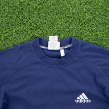 Load image into Gallery viewer, (2000) Adidas 3-Stripe Embroidered Logo Navy T-Shirt - S
