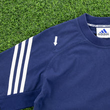 Load image into Gallery viewer, (2000) Adidas 3-Stripe Embroidered Logo Navy T-Shirt - S
