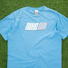 Load image into Gallery viewer, (2009) Nike Air Spell Out Graphic Embroidered Logo Light Blue T-Shirt - XL
