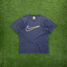 Load image into Gallery viewer, (2008) Nike Large Swoosh Gradient Navy Graphic T-Shirt - M
