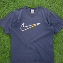 Load image into Gallery viewer, (2008) Nike Large Swoosh Gradient Navy Graphic T-Shirt - M
