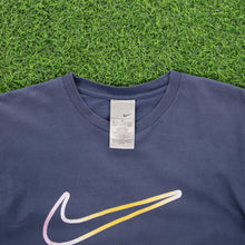 Load image into Gallery viewer, (2008) Nike Large Swoosh Gradient Navy Graphic T-Shirt - M
